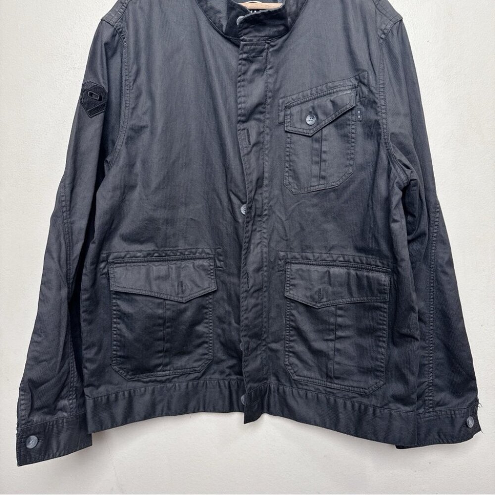 Oakley Mens Xlarge Cotton Full Zip Utility Pocket Black Jacket - Picture 3 of 16